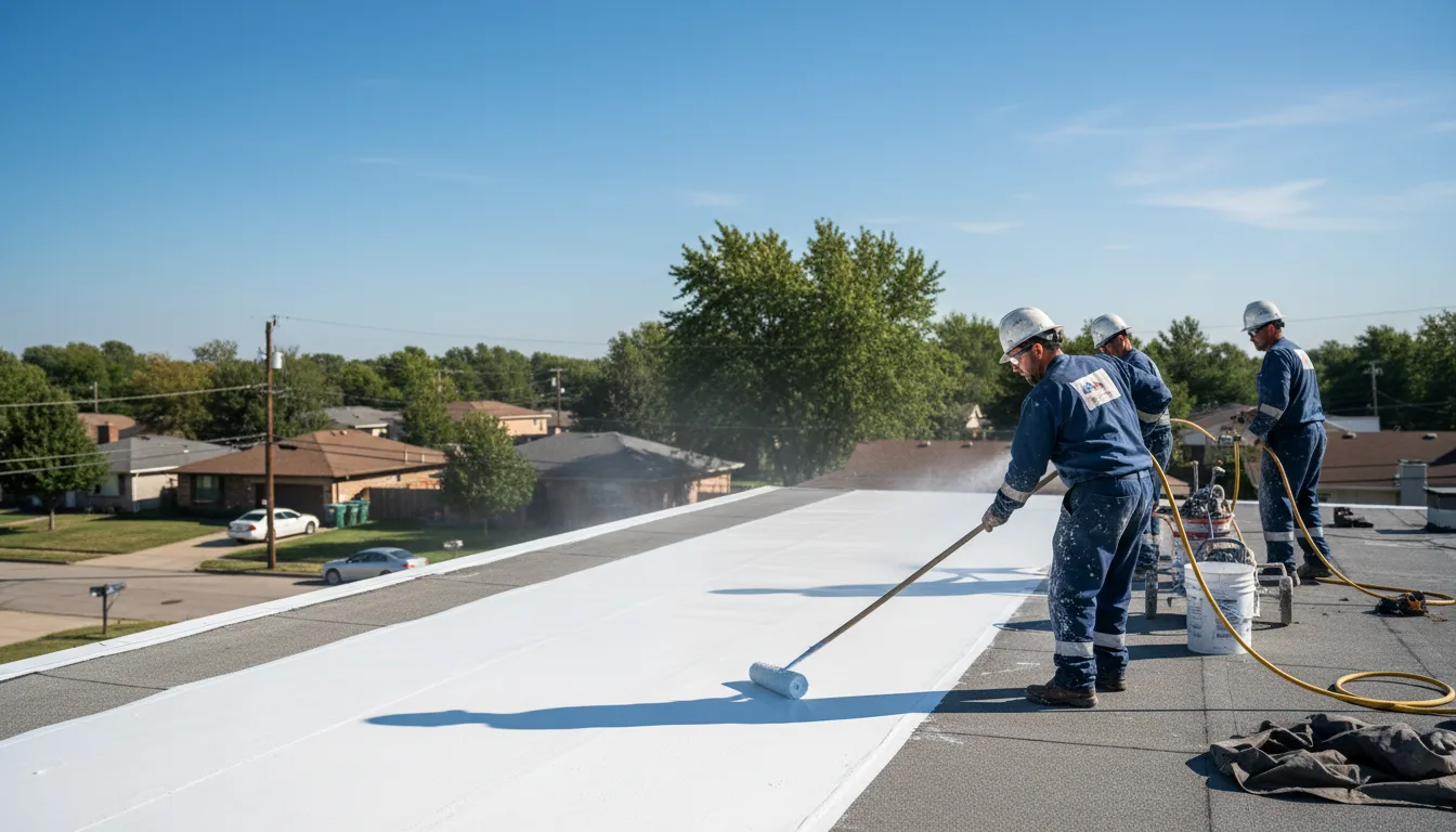 Commercial roof coating in Mooringsport, LA near me